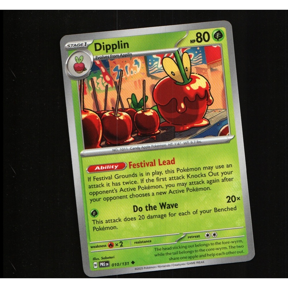 2025 Pokemon Prismatic Evolutions Dipplin 010/131 Base Card PRE EN